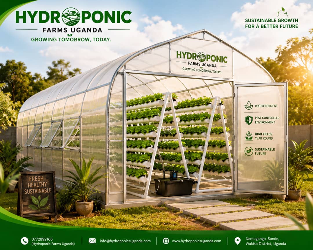 Construction of greenhouses for hydroponics in Uganda